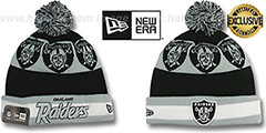 Raiders REPEATER SCRIPT Knit Beanie Hat by New Era