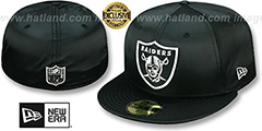 Raiders SATIN BASIC Black Fitted Hat by New Era