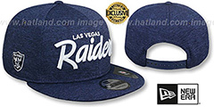 Raiders SCRIPT TEAM-BASIC SNAPBACK Light Navy ST Hat by New Era