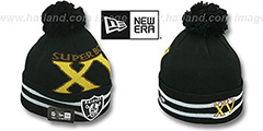 Raiders SUPER BOWL XV Black Knit Beanie Hat by New Era