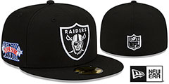 Raiders SUPER BOWL XVIII SIDE-PATCH Black Fitted Hat by New Era