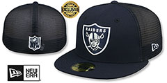 Raiders TEAM-BASIC TRUCKER Navy-White Fitted Hat by New Era