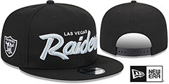 Raiders TEAM-SCRIPT SNAPBACK Black Hat by New Era