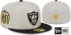 Raiders TWO-TONE STONE Fitted Hat by New Era