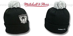 Raiders XL-LOGO BEANIE Black by Mitchell and Ness