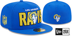 Rams 2023 NFL DRAFT Royal Fitted Hat by New Era