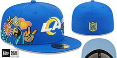 Rams GROOVY Royal Fitted Hat by New Era