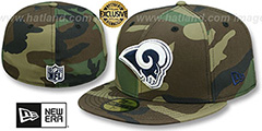 Rams NFL TEAM-BASIC Army Camo Fitted Hat by New Era