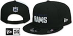 Rams SIDE-CARD SNAPBACK Black Hat by New Era