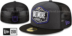 Ravens 2021 NFL TRUCKER DRAFT Fitted Hat by New Era