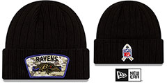 Ravens 2021 SALUTE-TO-SERVICE Knit Beanie Hat by New Era