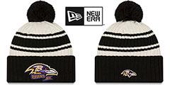 Ravens 2022 NFL SIDELINE Knit Beanie Hat by New Era