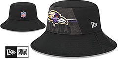 Ravens 2023 NFL TRAINING CAMP BUCKET Black Hat by New Era