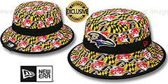 Ravens ALL-OVER MARYLAND FLAG BUCKET Hat by New Era