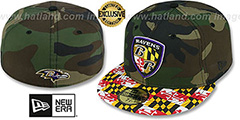 Ravens ALT MARYLAND-FLAG Army Camo Fitted Hat by New Era