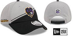 Ravens DASHMARK SIDELINE SNAPBACK Grey-Black Hat by New Era