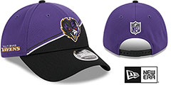 Ravens DASHMARK SIDELINE SNAPBACK Purple-Black Hat by New Era