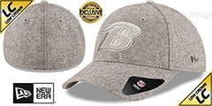 Ravens EK MELTON FABRIC MIX Grey Hat by New Era