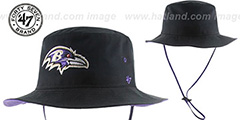 Ravens KIRBY BUCKET Black Hat by Twins 47 Brand