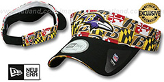 Ravens MARYLAND FLAG VISOR Flag-Black by New Era