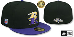 Ravens NFL LIGATURE SIDE-PATCH Black-Purple Fitted Hat by New Era