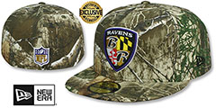 Ravens NFL TEAM-BASIC Realtree Camo Fitted Hat by New Era