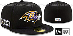 Ravens ONFIELD SIDELINE ROAD Black Fitted Hat by New Era