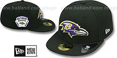 Ravens SIDE TEAM-PATCH Black Fitted Hat by New Era