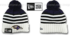 Ravens SNOWFALL STRIPE Knit Beanie Hat by New Era