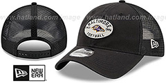 Ravens STANDARD TRUCKER SNAPBACK Black Hat by New Era