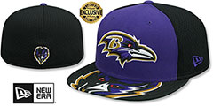 Ravens WORLD CLASS VIZA MESH-BACK Purple-Black Fitted Hat by New Era