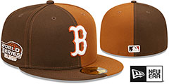 Red Sox 2004 SPLIT SIDE-PATCH Brown-Wheat Fitted Hat by New Era