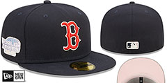 Red Sox 2004 WS POP-SWEAT Navy-Pink Fitted Hat by New Era