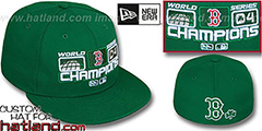 Red Sox 2004 St PATS WS CHAMPS Green Fitted Hat by New Era