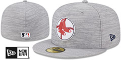 Red Sox 2023 CLUBHOUSE Heather Grey Fitted Hat by New Era