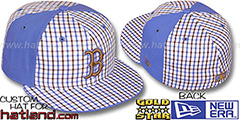 Red Sox BLUE BONNETT Plaid-Light Blue Fitted Hat by New Era