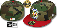 Red Sox CAMO TYE-DYE INSIDER Army-Red Fitted Hat by New Era