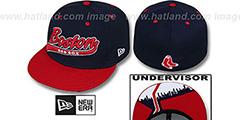 Red Sox CITY-SCRIPT Navy-Red Fitted Hat by New Era