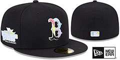 Red Sox COLOR PACK SIDE-PATCH Black Fitted Hat by New Era