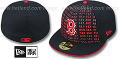 Red Sox FONT-FADEOUT Navy Fitted Hat by New Era