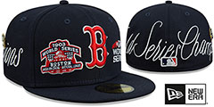 Red Sox HISTORIC CHAMPIONS Navy Fitted Hat by New Era