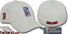 Red Sox PGA FRANCHISE Hat by Twins - stone