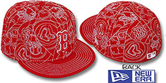 Red Sox PUFFY REMIX Red-White Fitted Hat by New Era