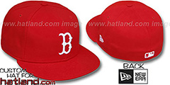 Red Sox TEAM-BASIC Red-White Fitted Hat by New Era