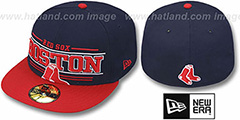 Red Sox RETRO-SMOOTH Navy-Red Fitted Hat by New Era