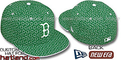 Red Sox ST PATS FLOCKING Kelly Fitted Hat by New Era