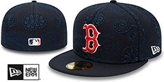 Red Sox SWIRL Navy Fitted Hat by New Era