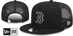 Red Sox TEAM-BASIC TRUCKER SNAPBACK Black-White Hat by New Era