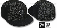 Red Sox VELVET PAISLEY Black Fitted Hat by New Era