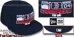 Red Sox WS CHAMPS SCOREBOARD Navy Fitted Hat by New Era